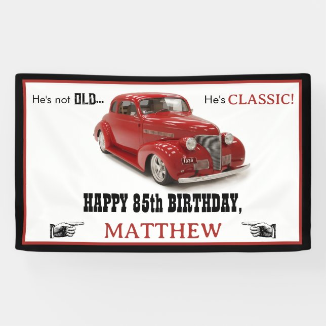Nicht alt, aber klassisch Rot 1939 Coupé Alter Geb Banner (Horizontal)