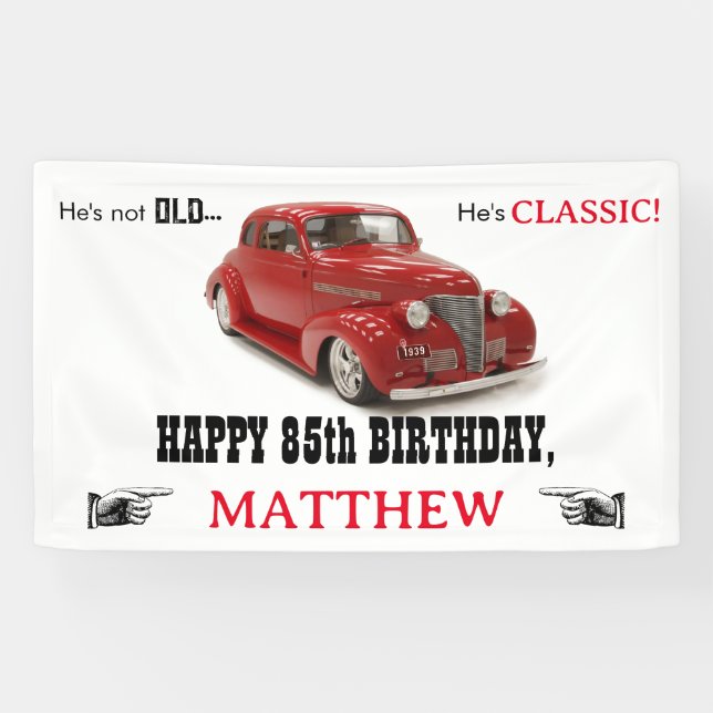 Nicht alt, aber klassisch Rot 1939 Coupé Alter Geb Banner (Horizontal)