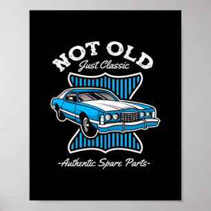 Nicht alt, nur klassisches Retro-Autodesign Poster