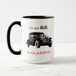 Nicht altes aber klassisches Vintages Auto lustig Tasse