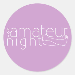 NICHT Amateurnacht Runder Aufkleber