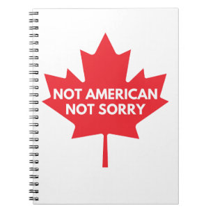 Nicht amerikanisch, nicht Sorry Notebook Notizblock