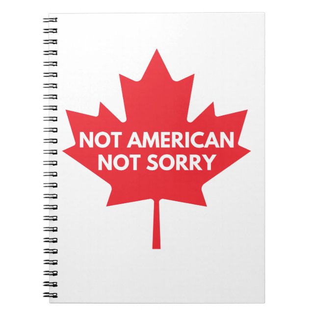 Nicht amerikanisch, nicht Sorry Notebook Notizblock (Vorderseite)