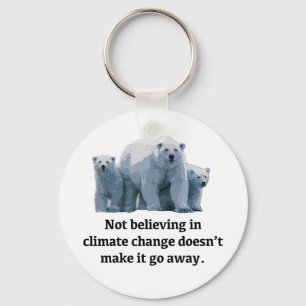 Nicht an den Klimawandel glauben Schlüsselanhänger