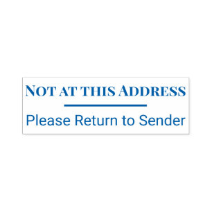 Nicht an dieser Adresse Bitte kehren Sie zum Sende Permastempel