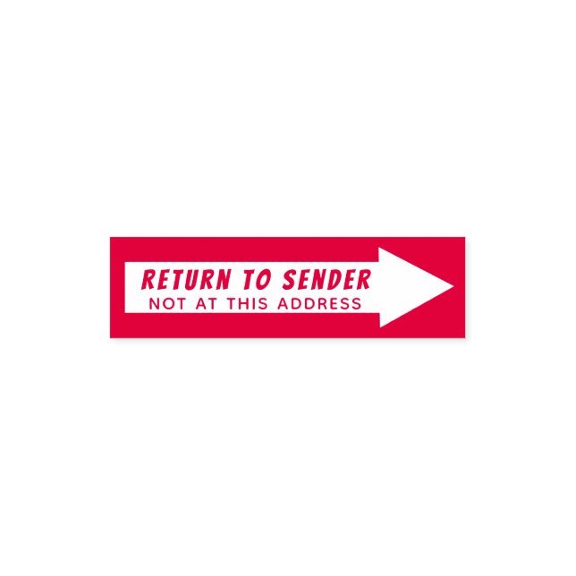 Nicht an dieser Adresse Rückkehr an Briefmarke Sen Permastempel (Design)