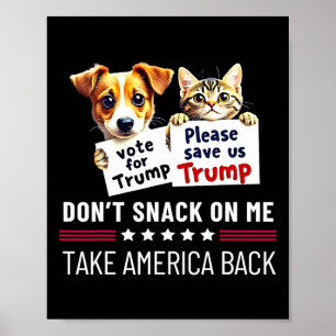 Nicht auf meine lustigen Katzen essen Poster