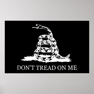 Nicht auf meiner Flagge stehen - Schwarz und Weiß Poster