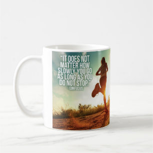 NICHT AUFHÖREN. Marathon Workout Motivierend Kaffeetasse