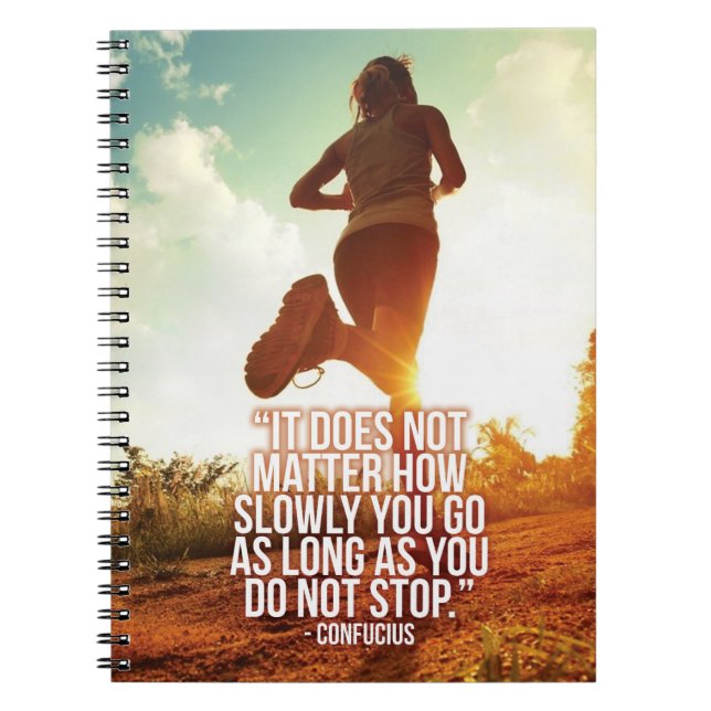 NICHT AUFHÖREN. Marathon Workout Motivierend Notizblock (Vorderseite)
