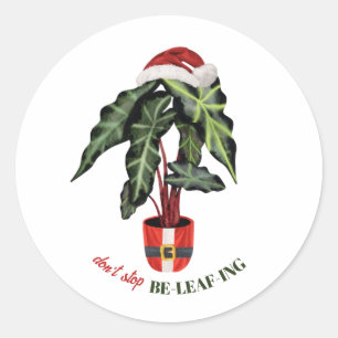 Nicht aufhören, Weihnachtshäuser zu lehren Runder Aufkleber