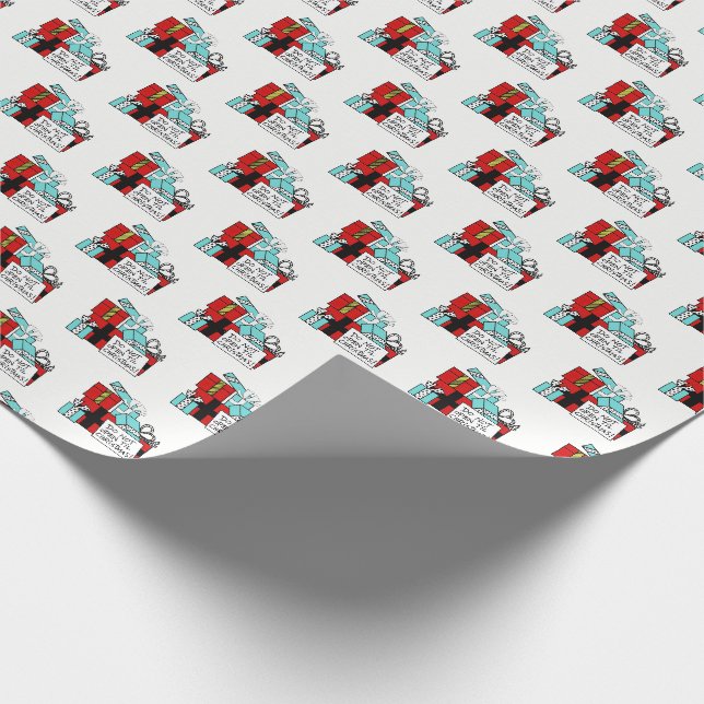 Nicht aufmachen bis Weihnachten Weihnachten Weihna Geschenkpapier (Ecke)