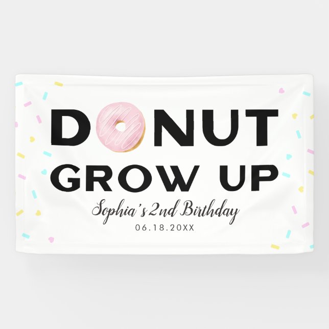 Nicht aufwachsen Kindergeburtstag Banner (Horizontal)