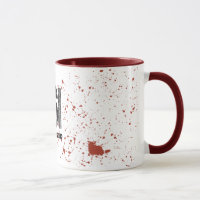 Nicht autorisierte Tasse des Blut-Spritzen-CSI