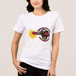 Nicht autorisierter Punch Cybernetic Fighter Dachs Tri-Blend Shirt