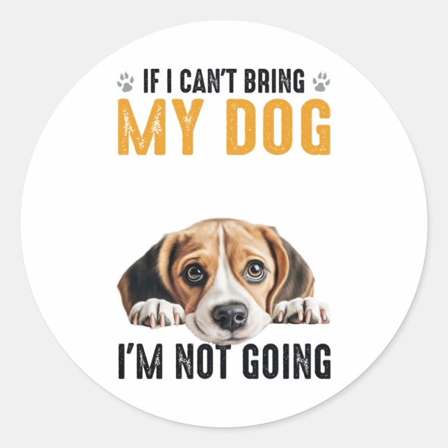 Nicht Beagle Runder Aufkleber (Vorderseite)