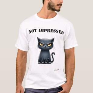 Nicht beeindrucktes lustiges mürrisches Katze T-Sh T-Shirt