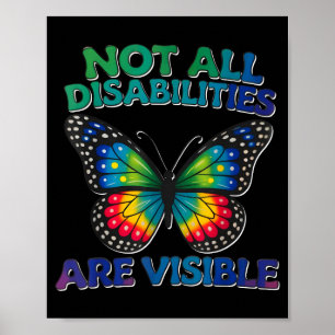 Nicht Behinderungen sind sichtbar, sondern Autismu Poster