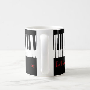 Nicht berühren – Klaviertastendesign Kaffeetasse