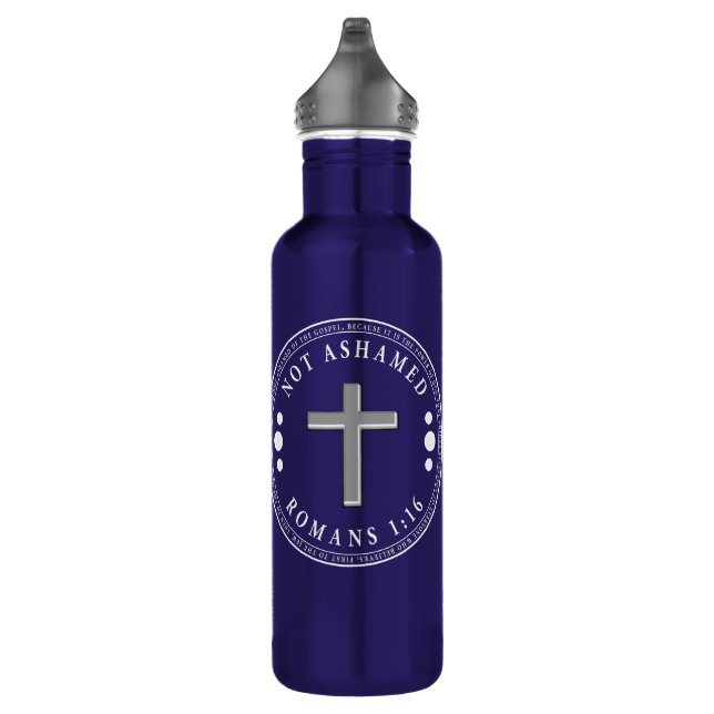 Nicht beschämt durch das Evangelium Christlich Ver Edelstahlflasche (Rechts)