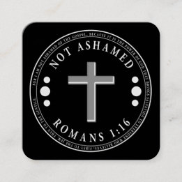Nicht beschämt durch das Evangelium Christlich Ver Quadratische Visitenkarte