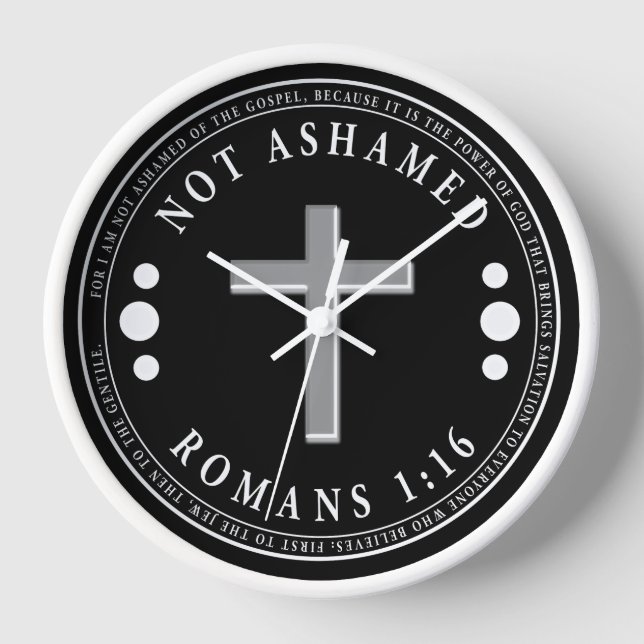 Nicht beschämt durch das Evangelium Christlich Ver Uhr (Vorderseite)