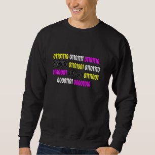 nicht binär in Binärfarben Sweatshirt