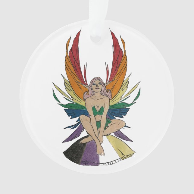 Nicht-binäre Fee Ornament (Vorderseite)
