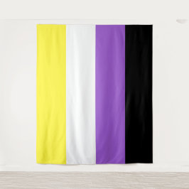 Nicht binäre Flag Extra große LGBT Wandteppich