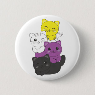 Nicht binäre Flag, nicht binär, lgbtq Niedliche Ka Button