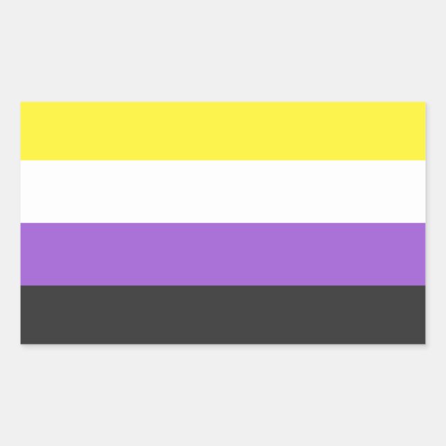 Nicht binäre Flagge Rechteckiger Aufkleber (Vorderseite)