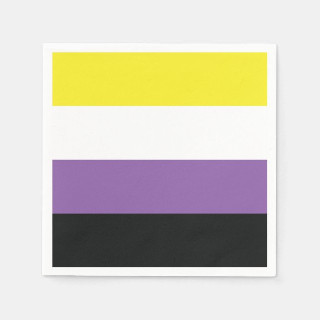 Nicht binäre Flagge Serviette (Vorderseite)