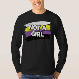 Nicht binäre Girl Pronoun Lgbtqia Pride Flag N T-Shirt