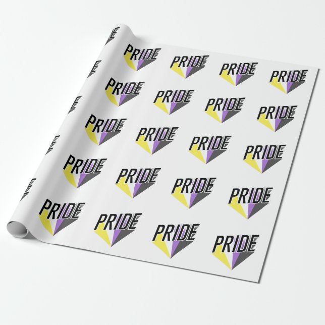 Nicht binäre Pride Geschenkpapier (Ungerollt)