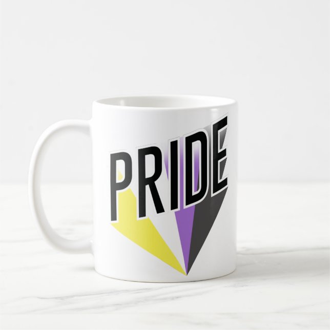 Nicht binäre Pride Kaffeetasse (Links)