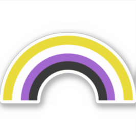 Nicht binäre Regenbogenflagge, nicht binär Aufkleber