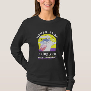 Nicht binäre Unicorn Enby Genderqueer, nicht binär T-Shirt