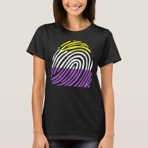 Nicht-binärer Fingerabdruck T-Shirt