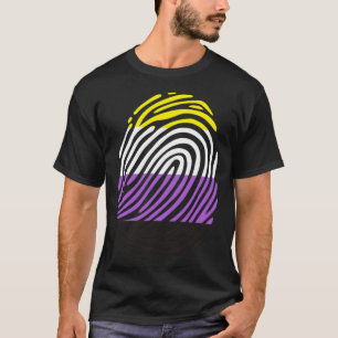Nicht-binärer Fingerabdruck T-Shirt