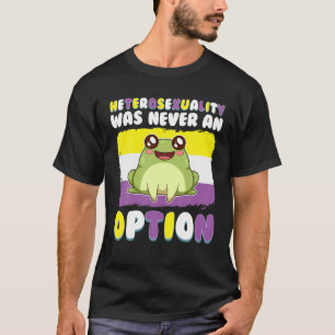 Nicht binärer Frog LGBT Frog Meme Non Binary Pria T-Shirt