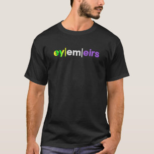 Nicht binärer Pride Pronoun Geschenk subtile LGBTQ T-Shirt