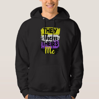 Nicht binärer Stolz Sie sie nicht binär Geschlecht Hoodie