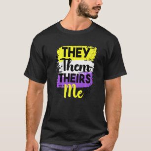Nicht binärer Stolz Sie sie nicht binär Geschlecht T-Shirt
