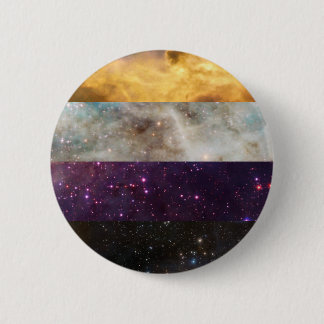 Nicht-binäres Nebelfleckflaggen-Button Button