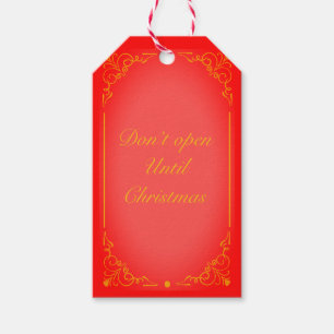 "Nicht bis Weihnachten öffnen" Geschenk Tag 10 Stk Geschenkanhänger