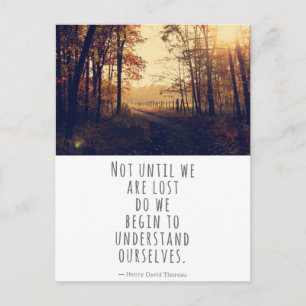 Nicht, bis wir Thoreau-Zitat verloren haben Postkarte