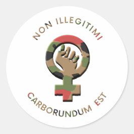 NICHT (Camouflage) Runder Aufkleber