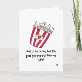 Nicht Corny sein - Popcorn Card Dankeskarte