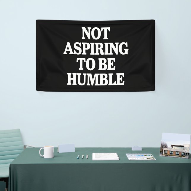 Nicht danach streben, Humble Kamala Harris Feminis Banner (Messeveranstaltung)