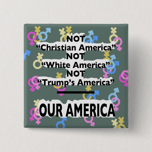 Nicht "das Amerika des Trumpfes" Button (Vorderseite)